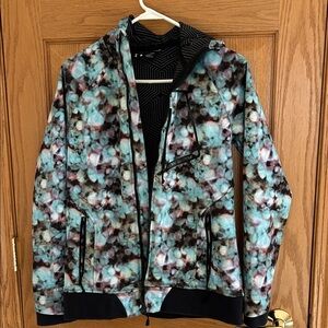 Under Armour Blue and Black Patterned Ski Jacket